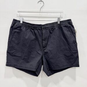 Goodthreads Men’s Woven Shorts Drawstring Black Cotton XL